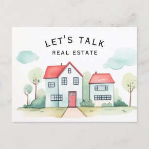 Let's Talk Real Estate Promotional Realty Postcard