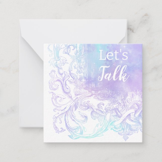 *~* Let's Talk Relationship AP63 Flat Note Card (Front)