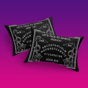 Let's Talk To Spirits Gothic Black White Roses Pillowcase