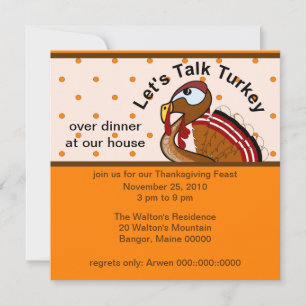 Let's Talk Turkey Invitation