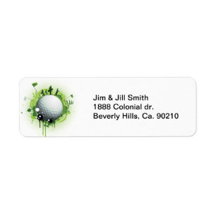 Let's Tee Off For Golf Return Address Label
