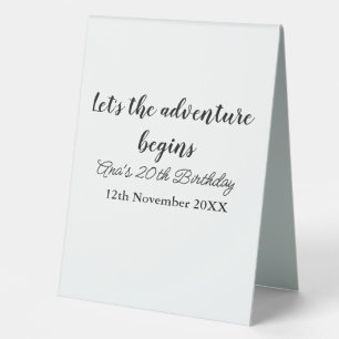 lets the adventure begins 20th birthday add name d