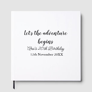 lets the adventure begins 20th birthday add name d guest book