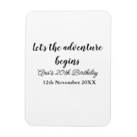 lets the adventure begins 20th birthday add name d