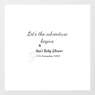 lets the adventure begins baby shower add name dat