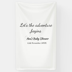 lets the adventure begins baby shower add name dat banner