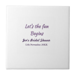 lets the adventure begins bridal shower add name d ceramic tile