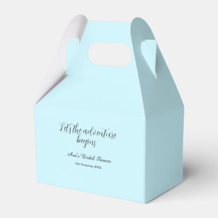 lets the adventure begins bridal shower add name d favour box