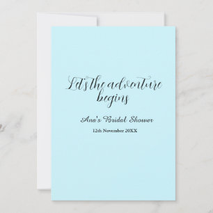 lets the adventure begins bridal shower add name d invitation