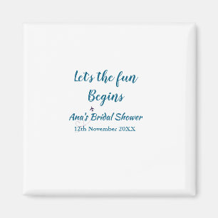 lets the adventure begins bridal shower add name d magnet