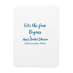 lets the adventure begins bridal shower add name d magnet