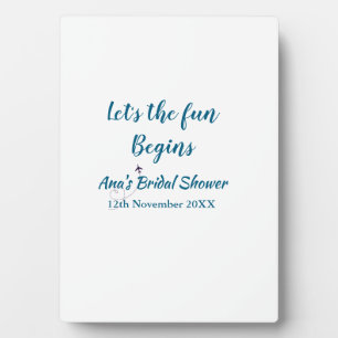 lets the adventure begins bridal shower add name d plaque