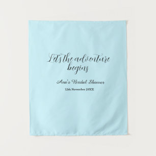 lets the adventure begins bridal shower add name d tapestry