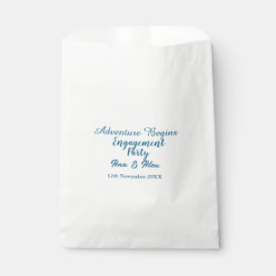 lets the adventure begins engagement party name da favour bag