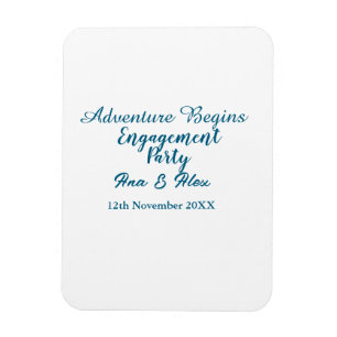 lets the adventure begins engagement party name da magnet