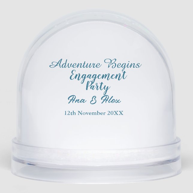 lets the adventure begins engagement party name da snowglobe (Front)