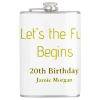 lets the fun begins 20th birthday yellow blue edit