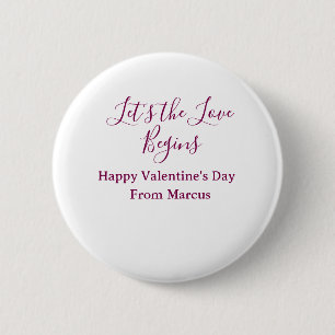 lets the fun begins happy new year name year simpl 6 cm round badge