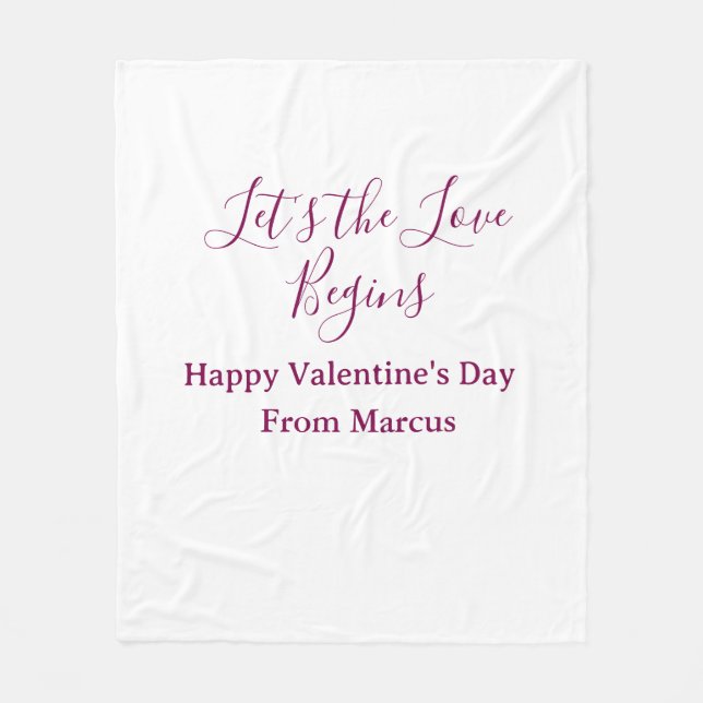 lets the fun begins happy new year name year simpl fleece blanket (Front)