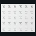 lets the fun begins wedding couple name date simpl wrapping paper<br><div class="desc">Design</div>