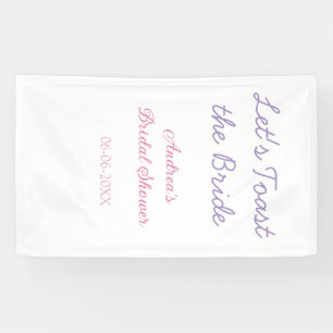 let's toast the bride bridal shower purple name da banner