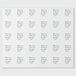 Let's toast the couple engagement party name date  wrapping paper