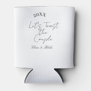 Let's toast the couple engagement wedding party ye can cooler