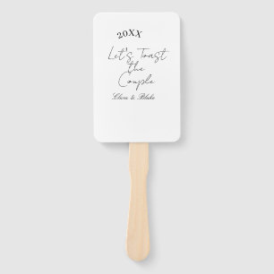Let's toast the couple engagement wedding party ye hand fan