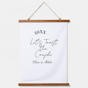Let's toast the couple engagement wedding party ye hanging tapestry