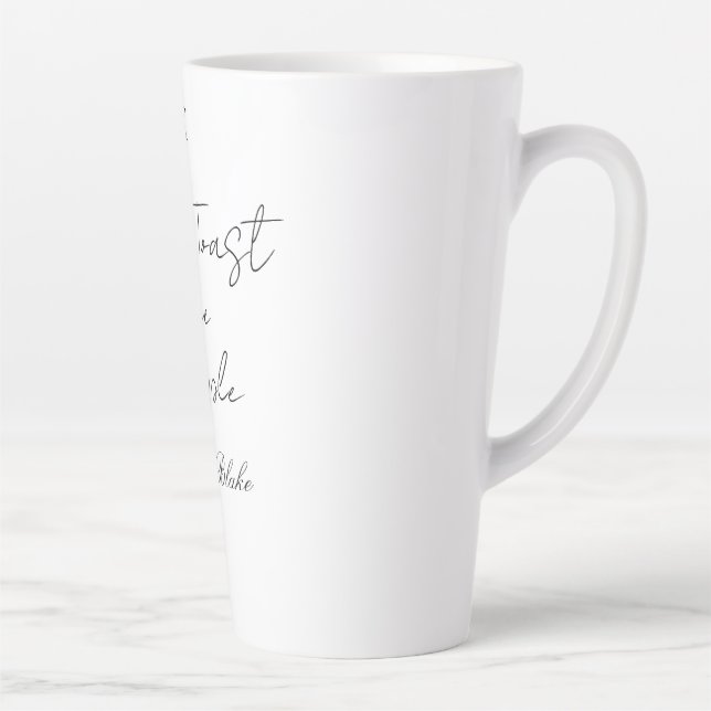 Let's toast the couple engagement wedding party ye latte mug (Right)