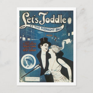 Let's Toddle at the Midnight Ball Postcard