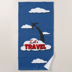 Let's travel beach towel