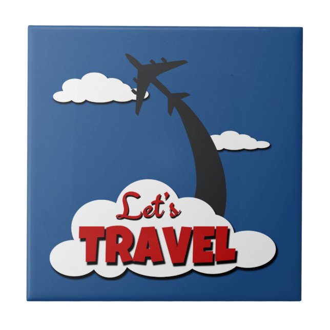 Let's travel ceramic tile (Front)