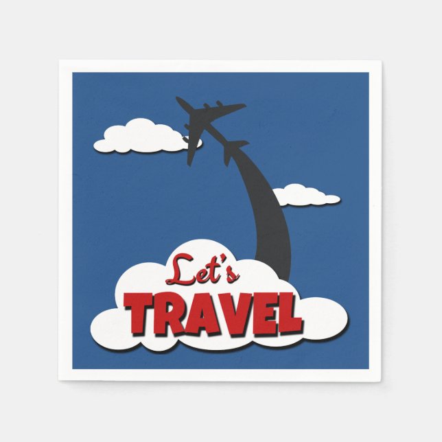 Let's travel napkin (Front)