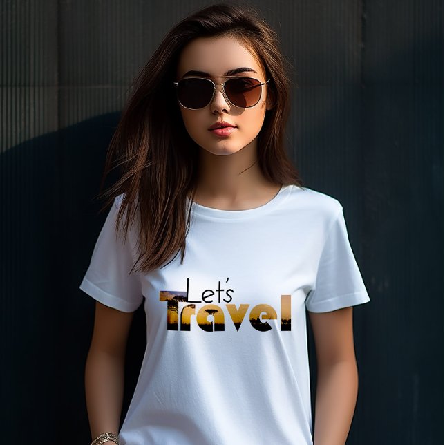Let's Travel | Sun Set Holidays T Shirt (Lets Travel Holiday T Shirt)