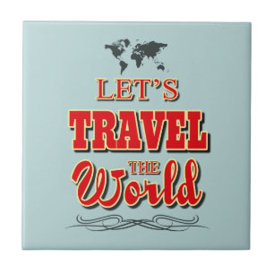 Let's travel the world ceramic tile