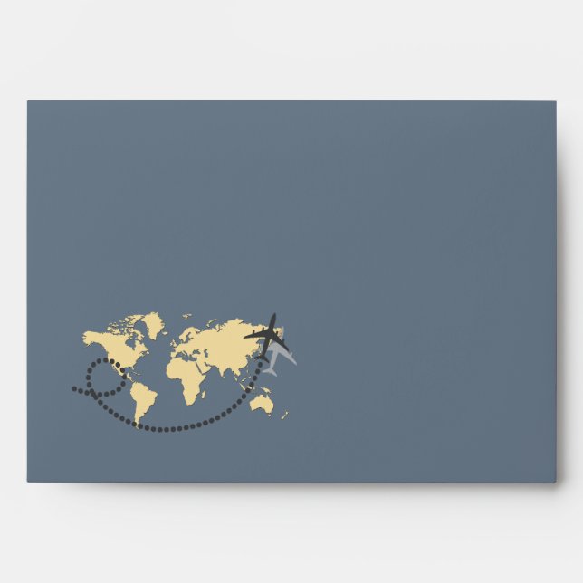 Let's travel the world illustration envelope (Front)