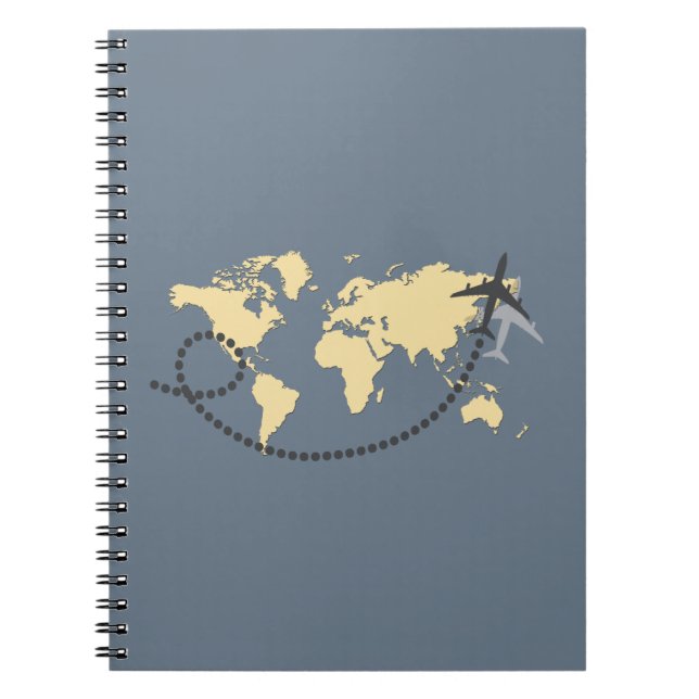 Let's travel the world illustration notebook (Front)