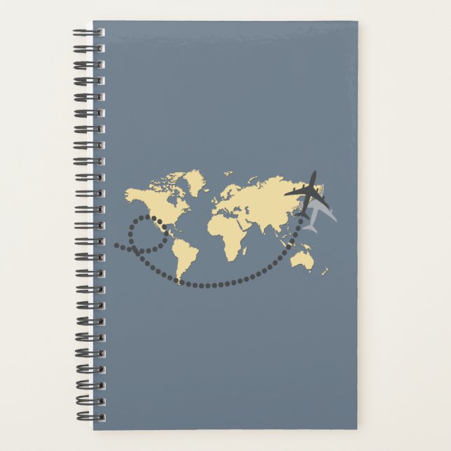 Let's travel the world illustration planner (Front)