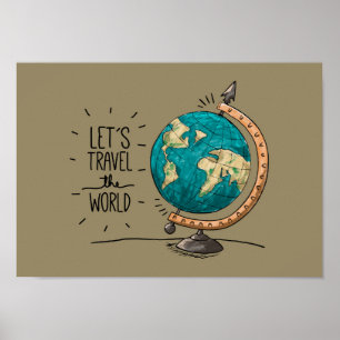 Let's Travel The World Poster