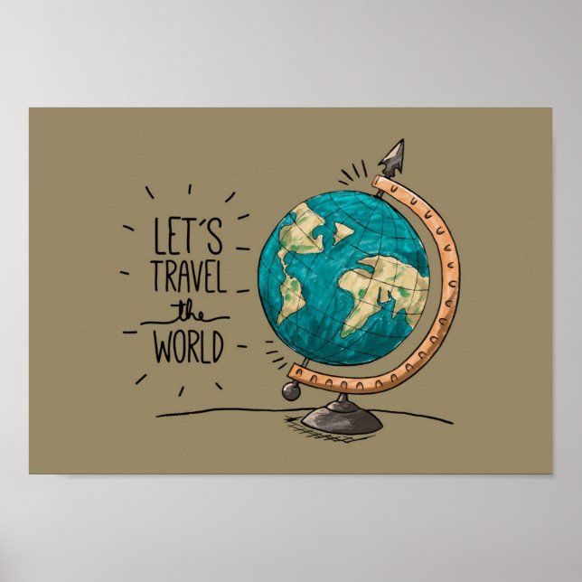 Let's Travel The World Poster (Front)