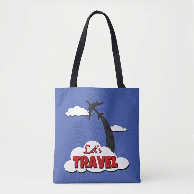 Let's travel tote bag (Front)