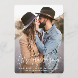 Let's Try Again Postponement Card