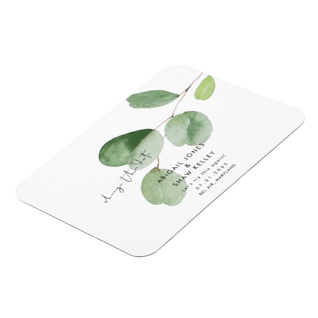 Let's Try This Again Botanical Change the Date Magnet (Left Side)