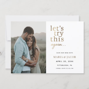 Let's Try this Again Save the Date Invitation