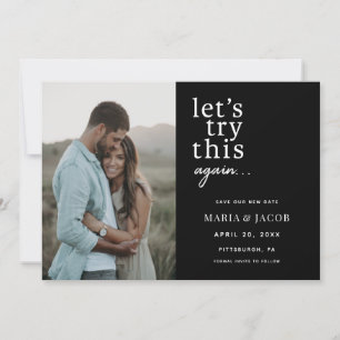 Let's Try this Again Save the Date Invitation