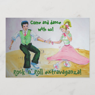 Let's twist again swing dancing rock and roll invitation