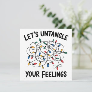 Let's Untangle Your Feelings School Counsellor  Holiday Card