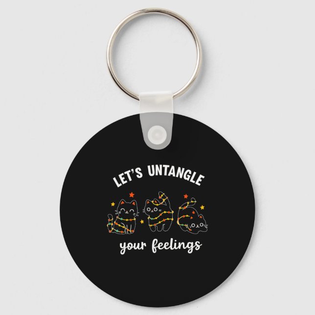 Let's Untangle Your Feelings School Counselor Chri Key Ring (Front)
