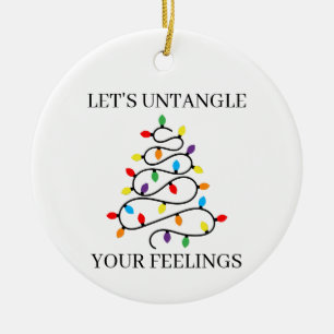 Let's Untangle Your Feelings,School Counselor Gift Ceramic Ornament